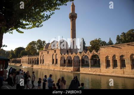 Sanliurfa,Turkey - 9-08-2023:Balikligol is a religious site in Sanliurfa province and is believed to be sacred.It is believed to be the place where Ab Stock Photo