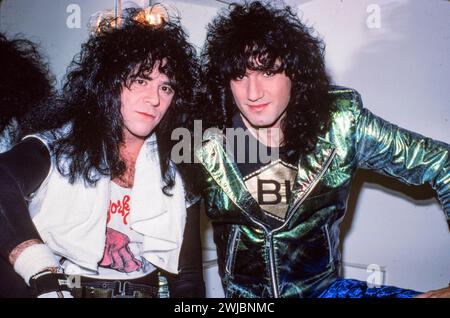 Eric Carr and Bruce Kulick in San Francisco, California 1988 Credit: Ross Pelton/MediaPunch Stock Photo