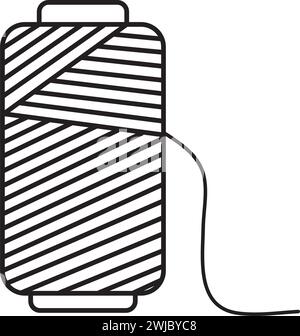 Wire Roll icon vector icon. Simple element illustration. Wire Roll symbol design. Can be used for web and mobile. Stock Vector