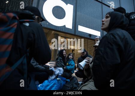 Demonstration Only Berlin, Germany. 14th Feb, 2024. In a dramatic escalation of protest ...