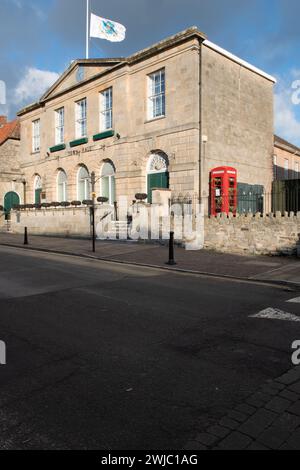 The Town Hall, Glastonbury, Somerset, England. Stock Photo