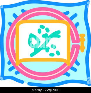 tracing paper embroidery hobby icon color illustration Stock Vector ...