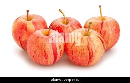 striped apple path isolated on white Stock Photo