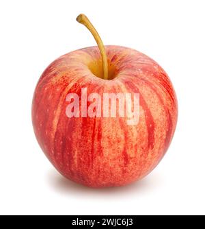 striped apple path isolated on white Stock Photo