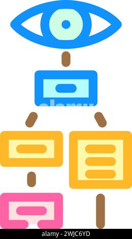 visual hierarchy ux ui design line icon vector illustration Stock ...