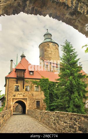 Czocha Castle ( German: Tzschocha)  -  a defensive castle in the village of Sucha in Poland Stock Photo