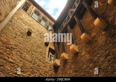 Czocha Castle ( German: Tzschocha)  -  a defensive castle in the village of Sucha in Poland Stock Photo