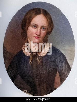 Charlotte Bronte, 1816-1855, Englische Schriftstellerin, Historisch, digital restaurierte Reproduktion von einer Vorlage aus dem 19. Jahrhundert, Reco Stock Photo