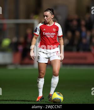 Dartford, UK. 14th Feb, 2024. Dartford, Kent, 14 February 2024: Katie McCabe (15 Arsenal) during the Continental Tyres League Cup football match between London City Lionesses and Arsenal at Princes Park in Dartford, England. (James Whitehead/SPP) Credit: SPP Sport Press Photo. /Alamy Live News Stock Photo