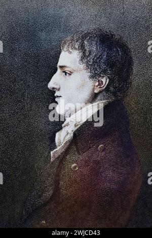 Charles Lamb im Alter von 23 Jahren, Penname Elia 1775-1834 Englischer Essayist, Aus dem Buch The Life of Charles Lamb, Historisch, digital restaurier Stock Photo