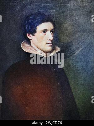 Charles Lamb in seinem dreißigsten Lebensjahr, in der Kleidung eines venezianischen Senators. Penname Elia 1775-1834 Englischer Essayist, Historisch, Stock Photo