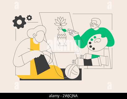 Activities for seniors abstract concept vector illustration. Activities ...