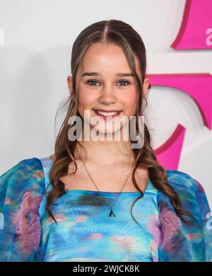 Alisha Weir attends the European premiere of 'Wicked Little Letters' at Odeon Luxe Leicester Square in London. Stock Photo