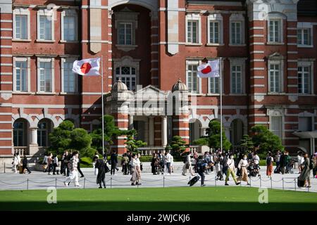 Tokyo, Japan; 1st October 2023: Exterior general view of Tokyo Central Train Station. Stock Photo
