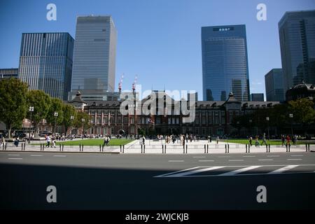 Tokyo, Japan; 1st October 2023: Exterior general view of Tokyo Central Train Station. Stock Photo