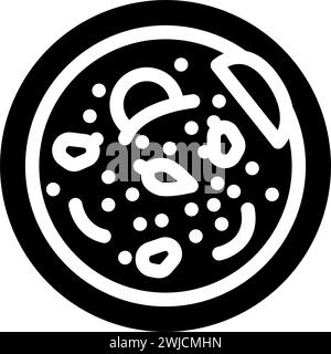 coconut soup thai cuisine glyph icon vector illustration Stock Vector