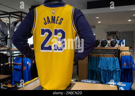 Branded Merchandise at the NBA Store on Fifth Avenue in New York City, USA  2024 Stock Photo