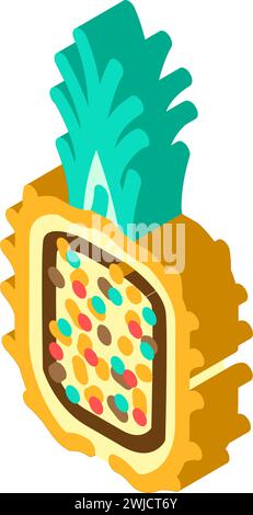 pineapple fried rice thai cuisine line icon vector illustration Stock ...
