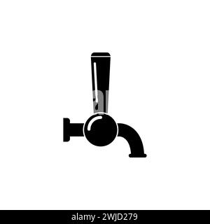 Beer Crane flat vector icon. Simple solid symbol isolated on white background Stock Vector