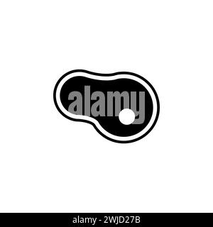 Beef Meat Steak flat vector icon. Simple solid symbol isolated on white background Stock Vector