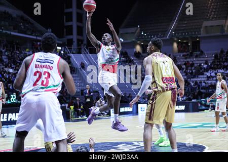 Turin, Italy. 14th Feb, 2024. Reyer Venezia vs Astra Pistoia, Italian Basketball Cup Men match in Turin, Italy, February 14 2024 Credit: Independent Photo Agency/Ģ����ý Live News Stock Photo