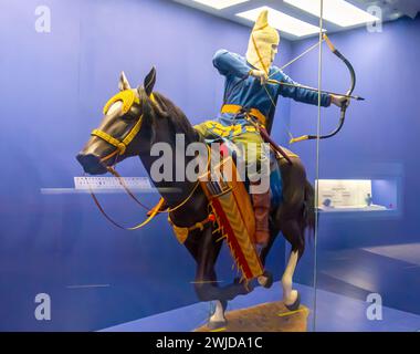 Reconstruction of a horse equipment, 8-7 century BC, Zhalauly Kazakhstan Stock Photo