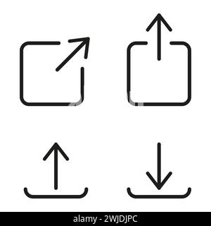 Set of share icon. Vector illustration. EPS 10. Stock Vector