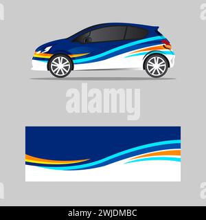 Car decal wrap design vector Stock Vector