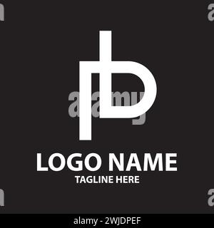 PB linked logo design vector Stock Vector