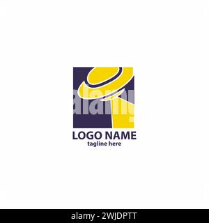 ufo with square isolated logo design vector Stock Vector