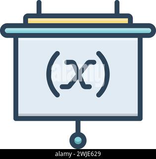 Icon for variable,mathematics value Stock Vector