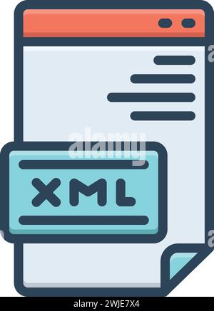 Icon for xml,document Stock Vector