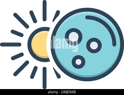 Icon for partially,partly Stock Vector
