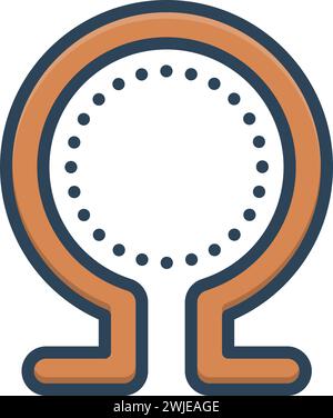 Icon for omega,ohm Stock Vector