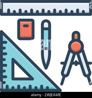 Icon for geometry,compasses Stock Vector
