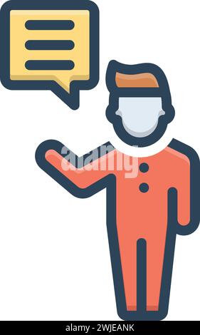 Icon for advised,considered Stock Vector