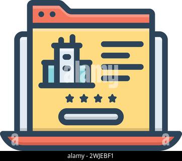 Icon for booking,reservation Stock Vector