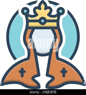 Icon for helen,orthodox Stock Vector