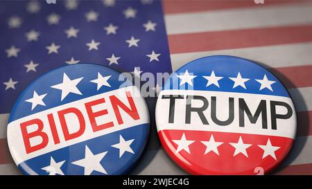 Biden or Trump - presidential election in the USA in 2024 Stock Photo