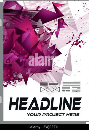 Vector modern business flyer template with abstract design Stock Vector