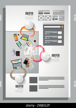 Vector Abstract Corporate Business flyer template Stock Vector