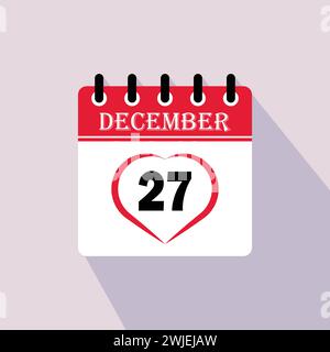 December 27 calendar icon with day and month Stock Vector Image & Art -  Alamy