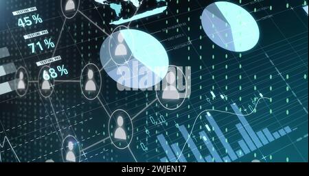 Image of connections and data processing Stock Photo