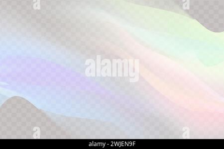 Overlay for backgrounds.Triangular prism concept.Colourful vector lens, crystal rainbow light and flare transparent effects. Stock Vector