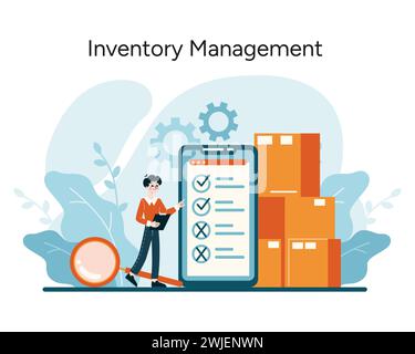 Logistics Automation concept. Streamlined inventory management using AI ...