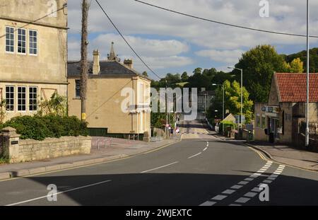 The A4 road through Box, Wiltshire. Stock Photo