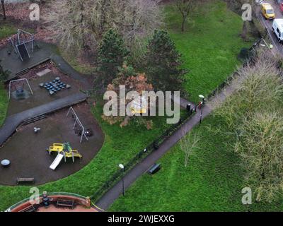 General view of Rawnsley Park near to the scene in the St Philips area of Bristol where a 16-year-old boy died after being stabbed on Wednesday evening. Picture date: Thursday February 15, 2024. Stock Photo