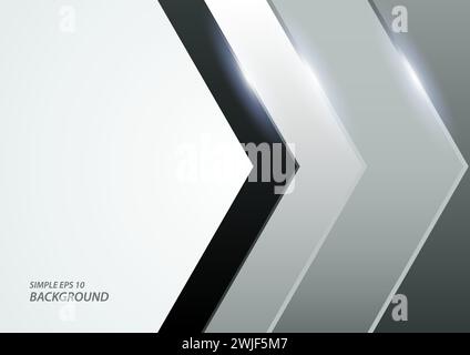 Abstract simple background of black and white angle arrow in EPS 10 format Stock Vector