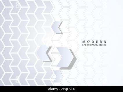 Luxurious abstract white background, vector illustration Stock Vector