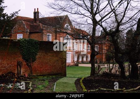 West Horsley Place (Button House), Grade I listed 15th century manor house in Surrey, England, UK, Feb 2024 Stock Photo